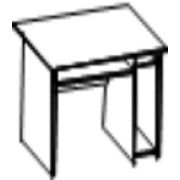 Стол компьютерный 900*700*750 ЛДСП 22 и 16мм, опора подпятник с гвоздем, полка для клавиатуры на роликовых направляющих