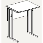 Стол ученический 1-местный 600*500*760 6 группа. ЛДСП 16мм, каркас из квадратной металлической трубы 20*20мм