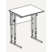 Стол ученический 1-местный регулируемый 600*500*640,700,760 4-6 группа. ЛДСП 16мм, каркас из квадратной металлической трубы 25*25 и 20*20мм