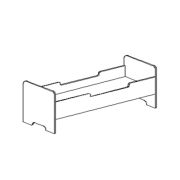 Кровать детская №1 1476*640*650 ЛДСП 16мм, опора подпятник с гвоздем