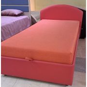 Кровать Соната 2040*1460*830 с мягким изголовьем и поролоновым матрацем  Обивка винилискожа, ткань мебельная, каркас из ЛДСП 16мм, ДСП, спальное место 2000*1400