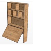 Шкаф стол книжка 1200*300*2000